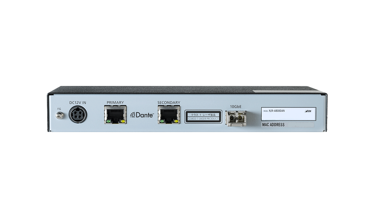 NJR-AB08DAN - Dante Audio Bridge Interface (SFP+ module sold separately)