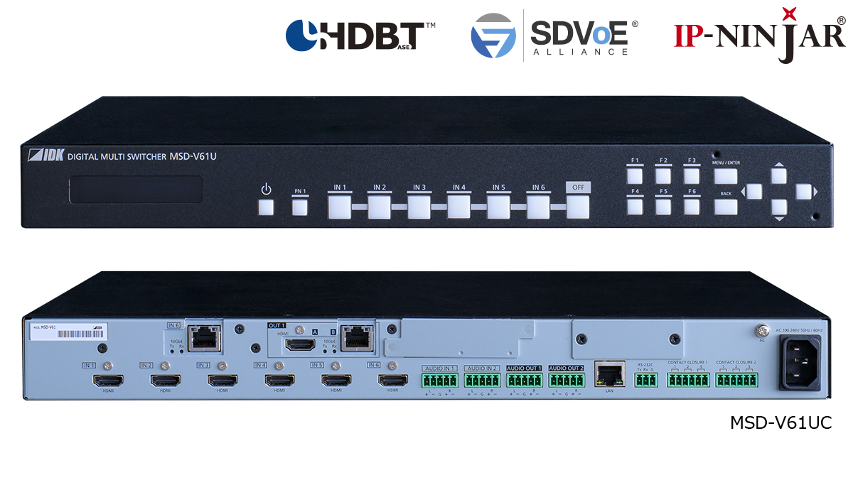 MSD-V61UC - 4K@60 Digital Multi Switcher with 6 Inputs and 1 Output SDVoE Output CAT model