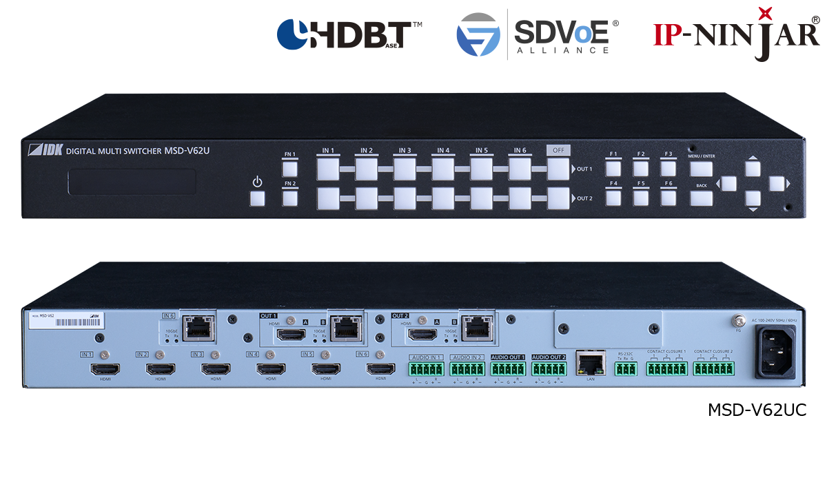 MSD-V62UC - 4K@60 Digital Multi Switcher with 6 Inputs and 2 Outputs SDVoE Output CAT model