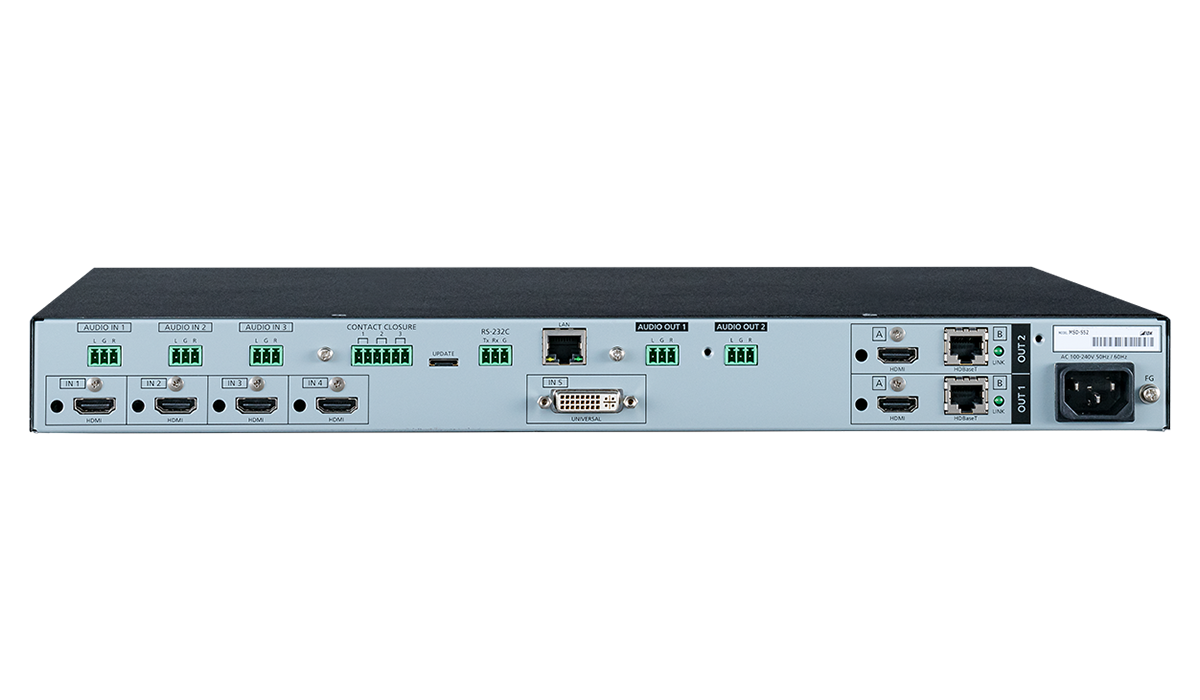 MSD-S52 - Digital Multi Switcher with 5 Inputs & 2 Outputs