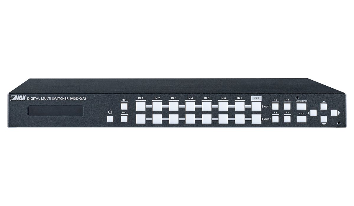 MSD-S72 - Digital Multi Switcher with 7 Inputs & 2 Outputs