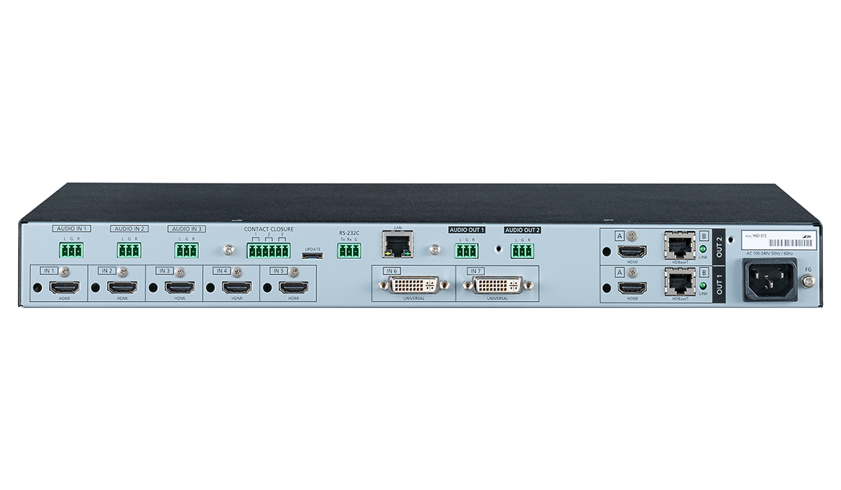 MSD-S72 - Digital Multi Switcher with 7 Inputs & 2 Outputs