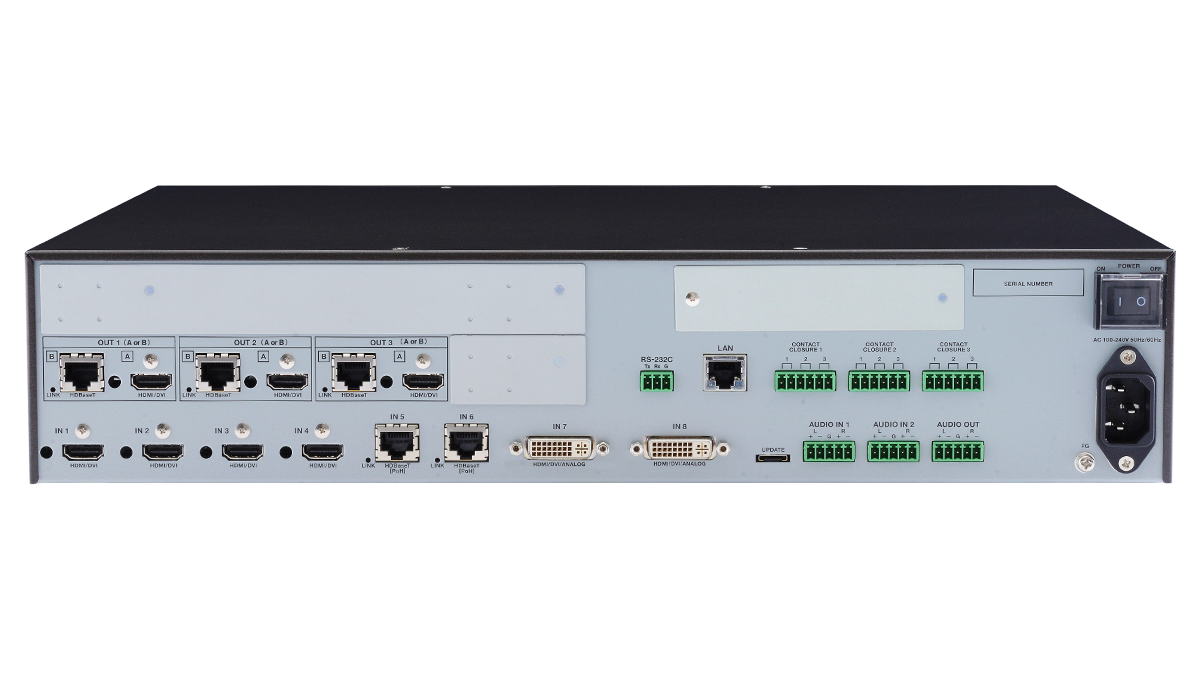 MSD-6203 - 4K Digital Multi Switcher with 8 Inputs & 3 Outputs-Standard model