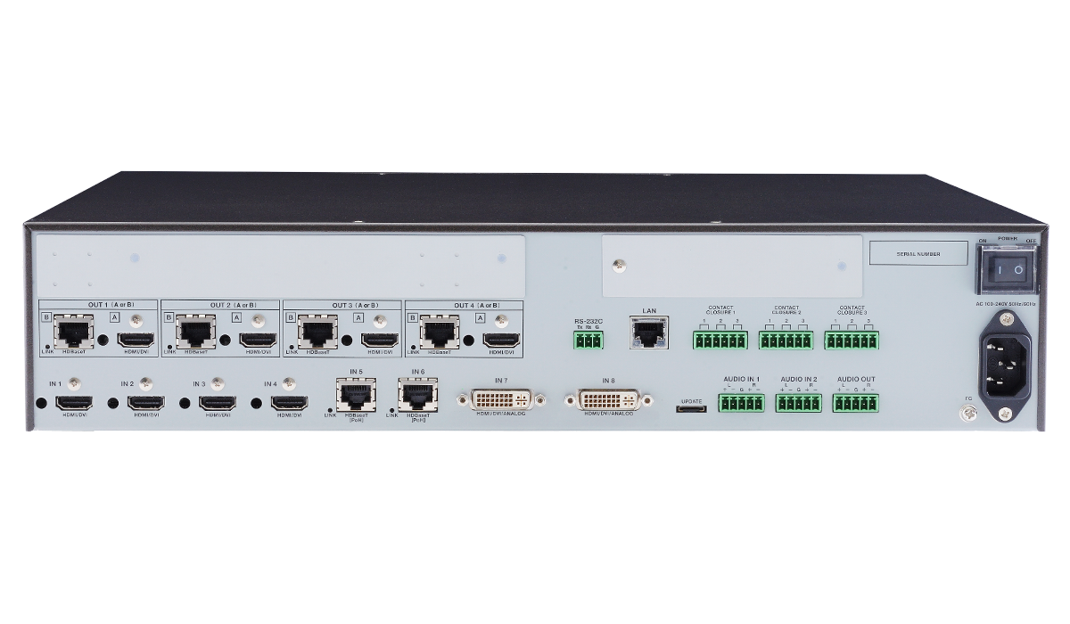 MSD-6204 - 4K Digital Multi Switcher with 8 Inputs & 4 Outputs- Standard model