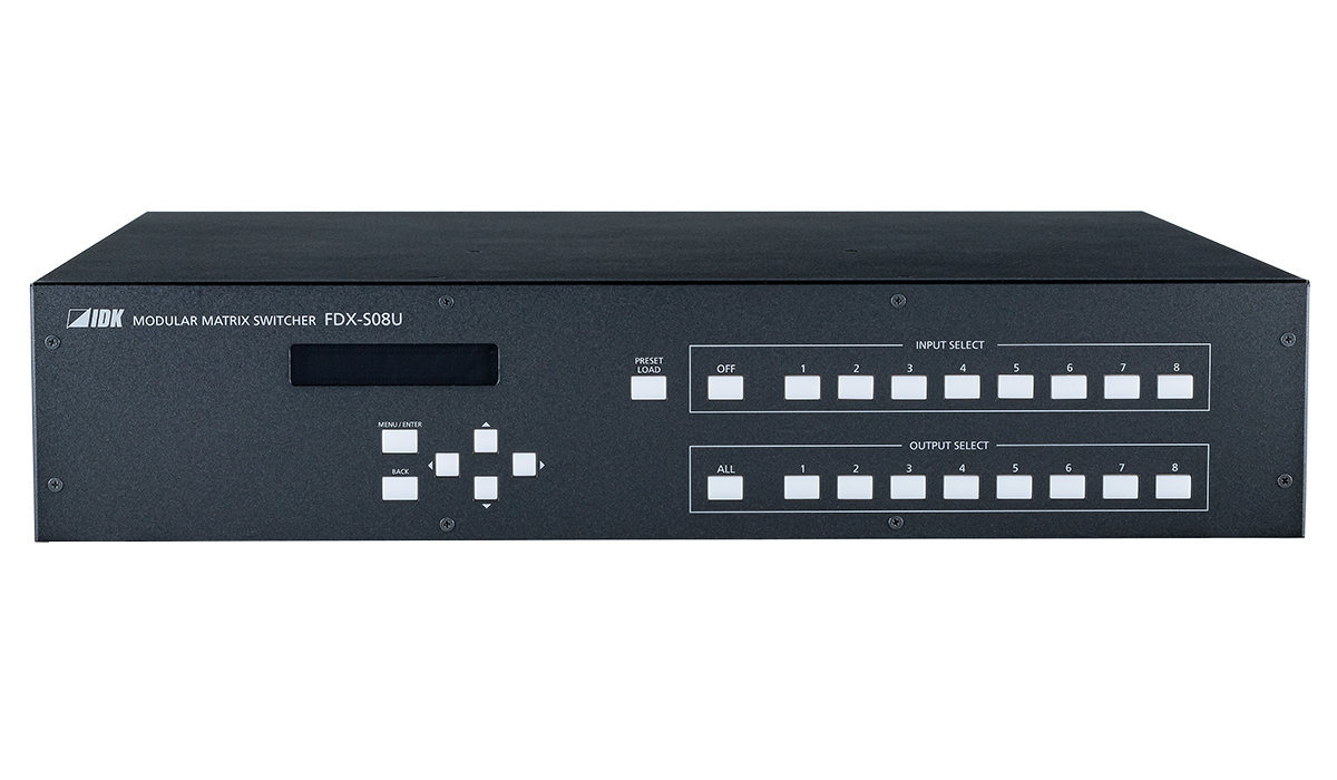 FDX-S08U, 4K@60 (4:4:4) Modular Matrix Switcher with 8 Inputs & 8 Outputs, Frame