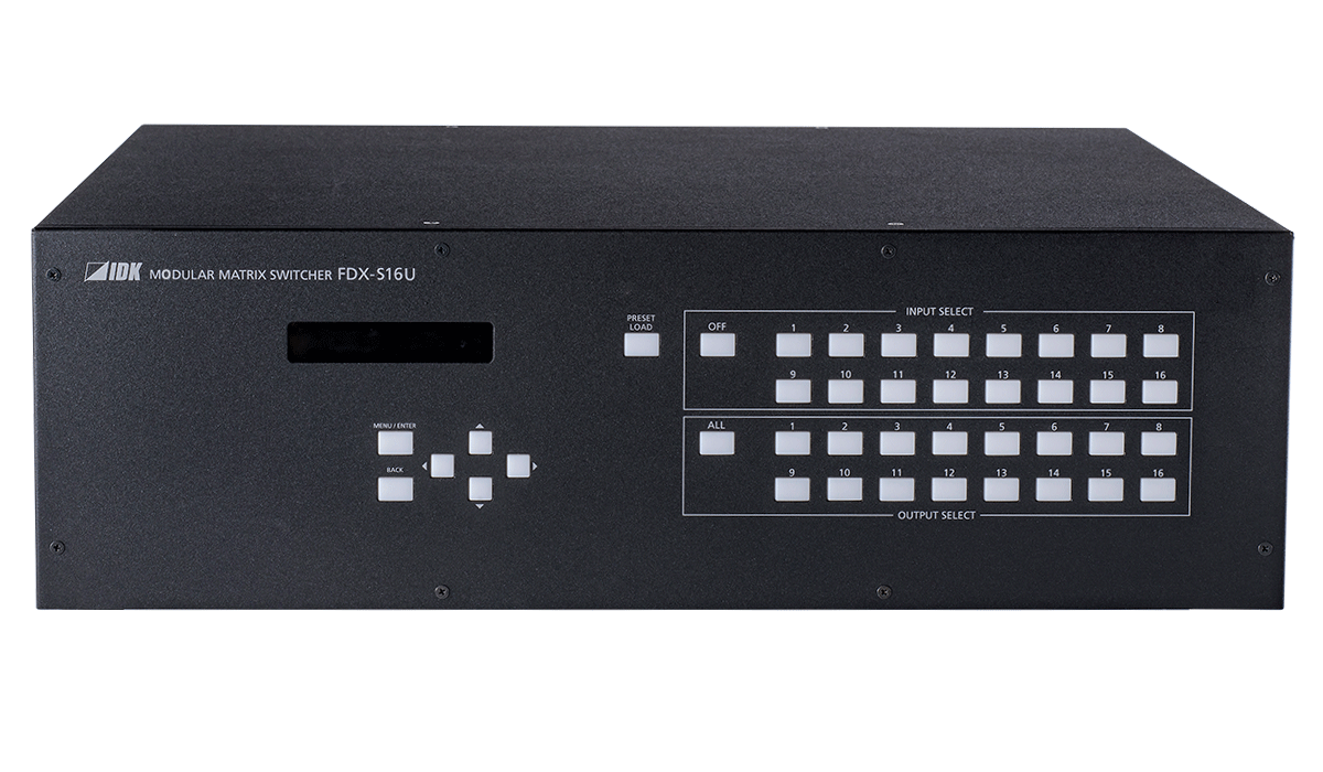 FDX-S16U - 4K@60 (4:4:4) Modular Matrix Switcher with 16 Inputs & 16 Outputs- Frame