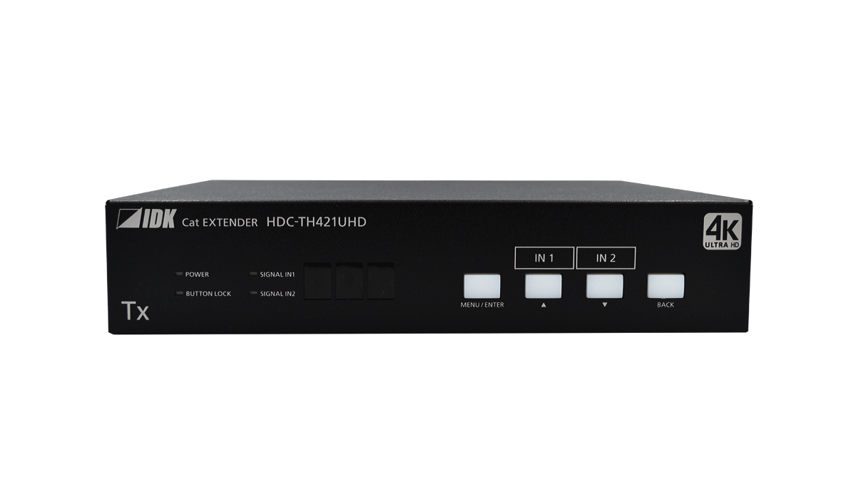 HDC-TH421UHD - 4K@60 HDBaseT Transmitter with 2 Inputs & 5 Outputs