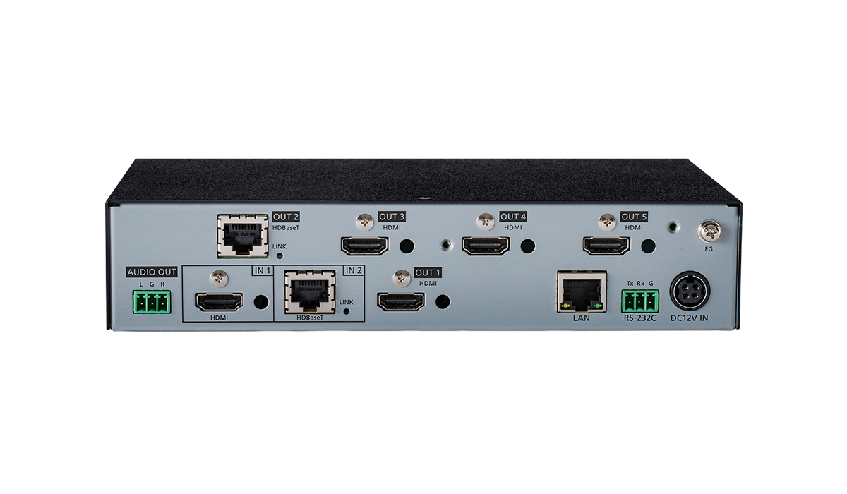 HDC-RH421UHD - 4K@60 HDBaseT Receiver with 2 Inputs & 5 Outputs