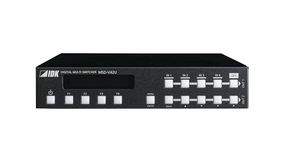 MSD-V42U, 4K@60 Digital Multi Switcher with 4 Inputs and 2 Outputs