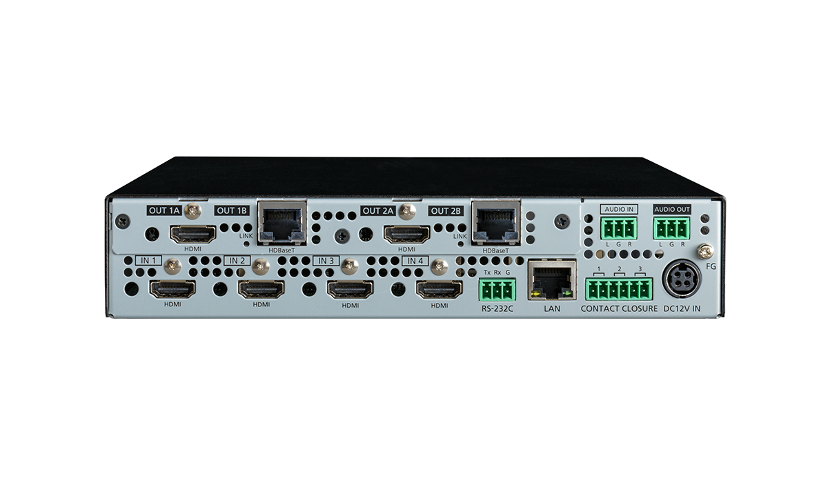 MSD-V42UT, 4K@60 Digital Multi Switcher with 4 Inputs and 2 Outputs, HDBaseT Output model
