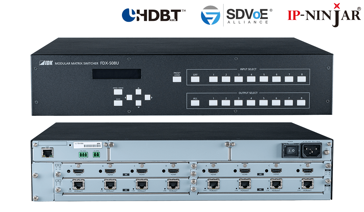 FDX-S08U, 4K@60 (4:4:4) Modular Matrix Switcher with 8 Inputs &amp; 8 Outputs, Frame