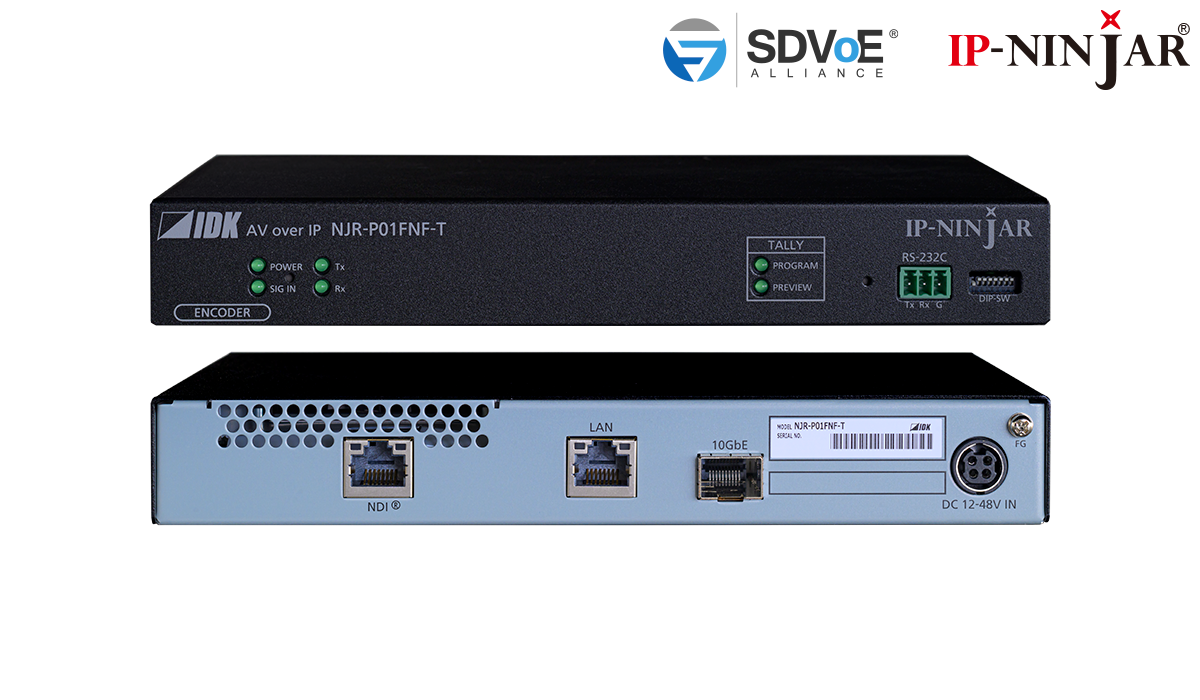 NJR-P01FNF-T - NDI to SDVoE Encoder for Transmitting High Bandwidth NDI Signals