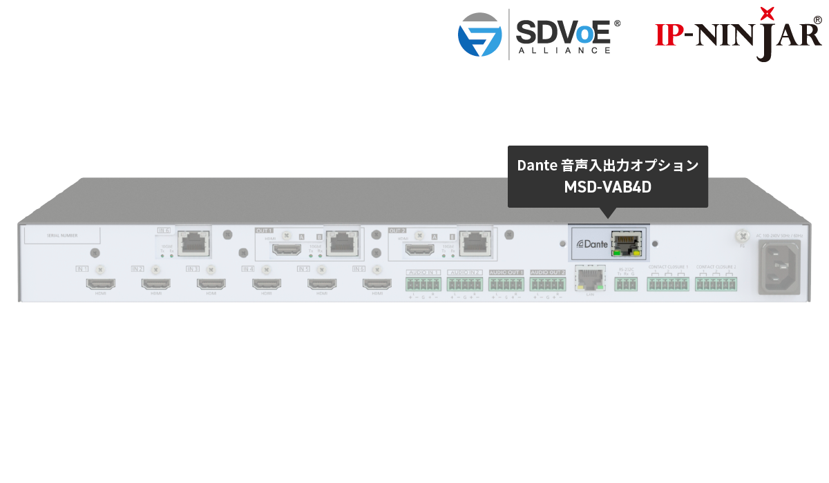 MSD-VAB4D - MSD-V6 Series Dante Audio Modular Unit
