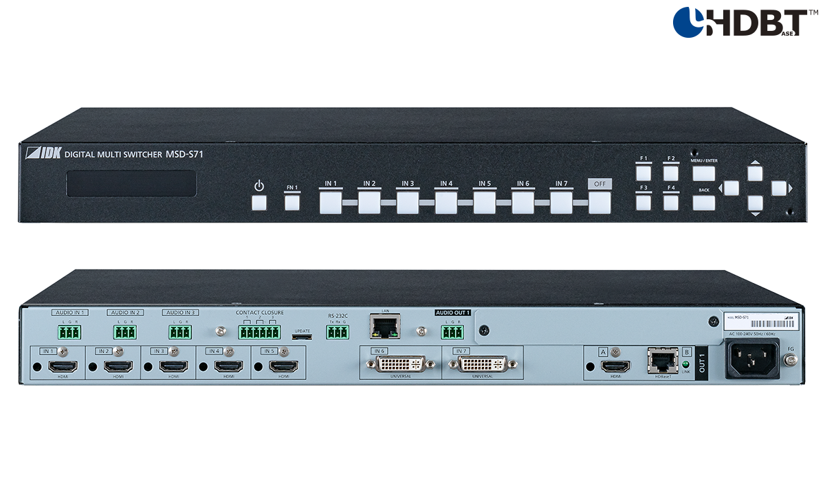MSD-S71 - Digital Multi Switcher with 7 Inputs & 1 Output