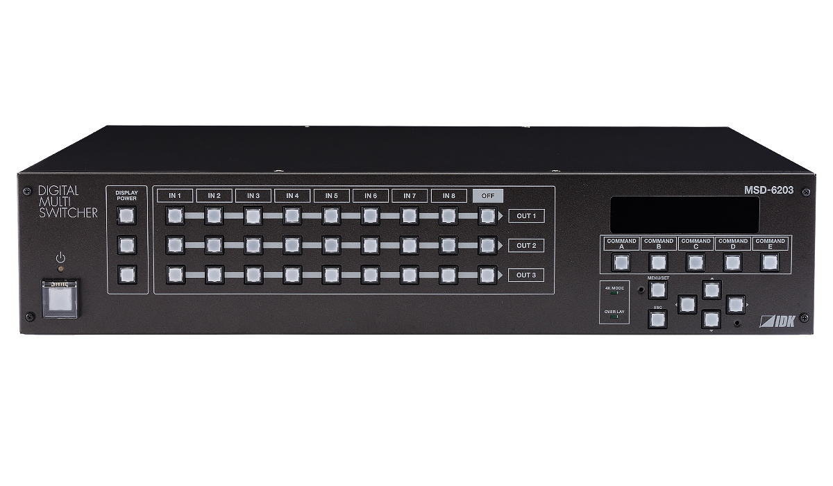 MSD-6203 Dan - 4K Digital Multi Switcher with 8 Inputs & 3 Outputs- Dante output model