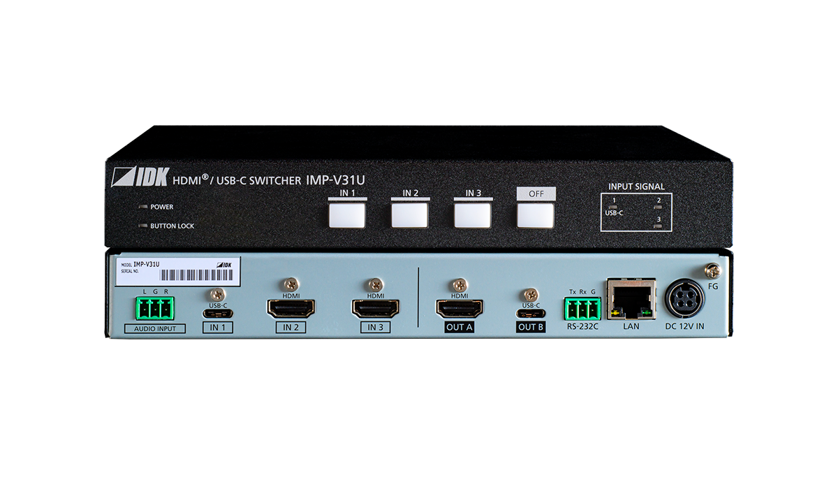 IMP-V31U - 4K@60 HDMI/USB-C (Alt Mode) Switcher with 3 Inputs & 1 Output