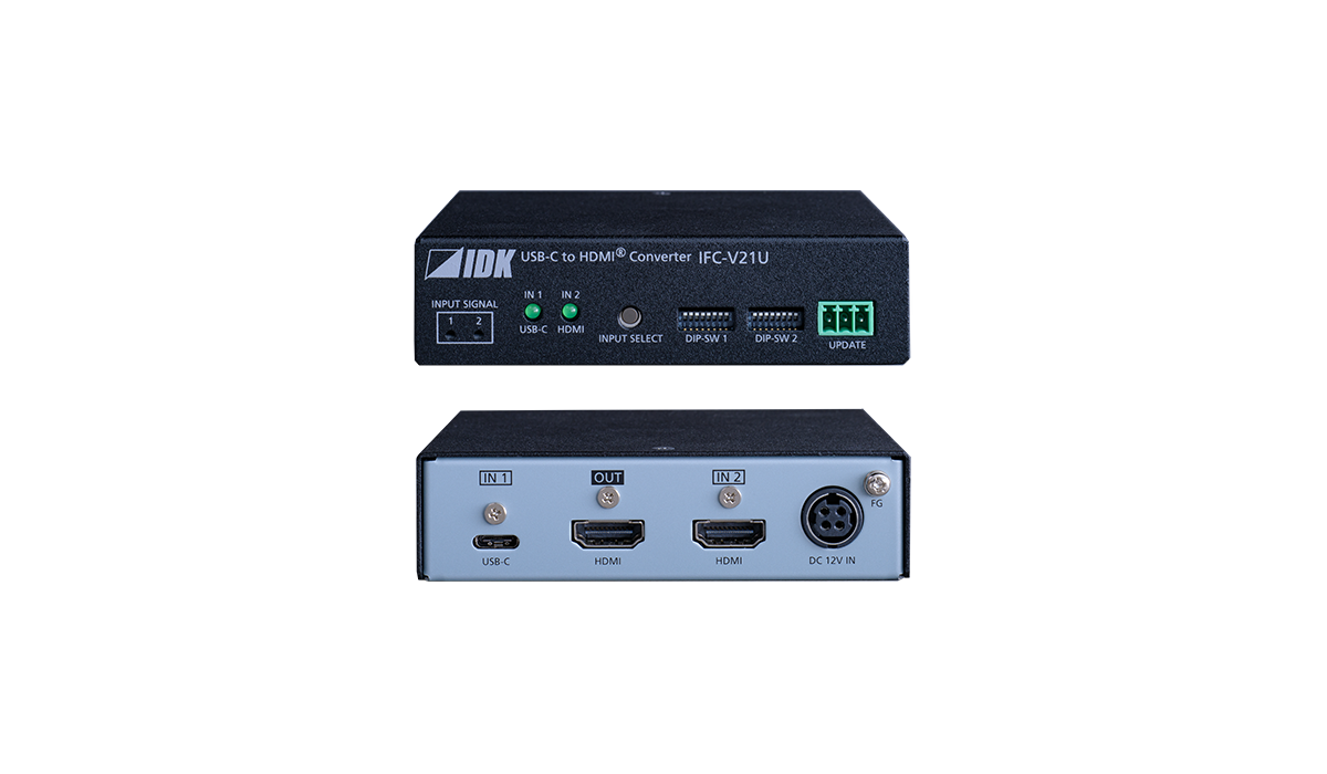 IFC-V21U - 4K@60 (4:4:4) USB-C (Alt Mode) to HDMI Converter/Switcher with 2 Inputs & 1 Output
