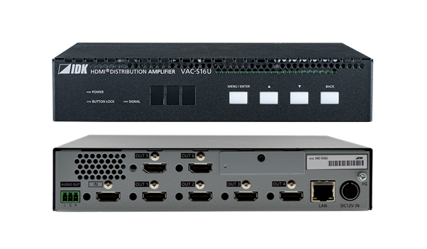 VAC-S16U - 4K@60 HDMI Distribution Amplifier with 1 Input & 6 Outputs