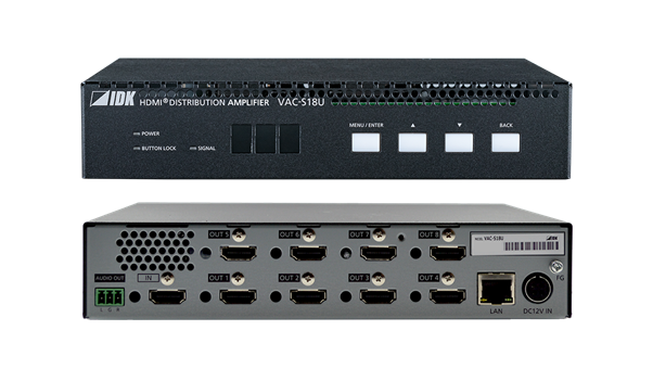 VAC-S18U - 4K@60 HDMI Distribution Amplifier with 1 Input & 8 Outputs